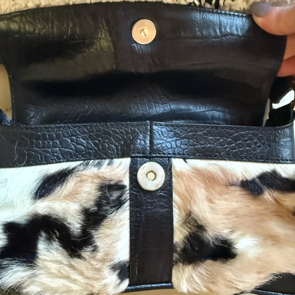 Versace Jeans Couture Faux Tiger Fur Shoulder Bag - Picture 12 of 16